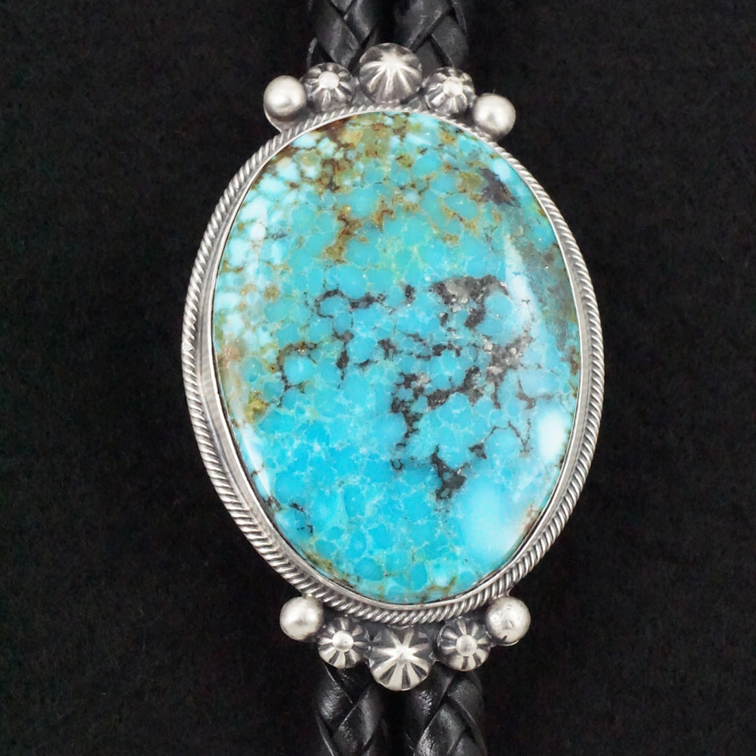 Bobby Johnson Turquoise & Sterling Silver Bolo Tie