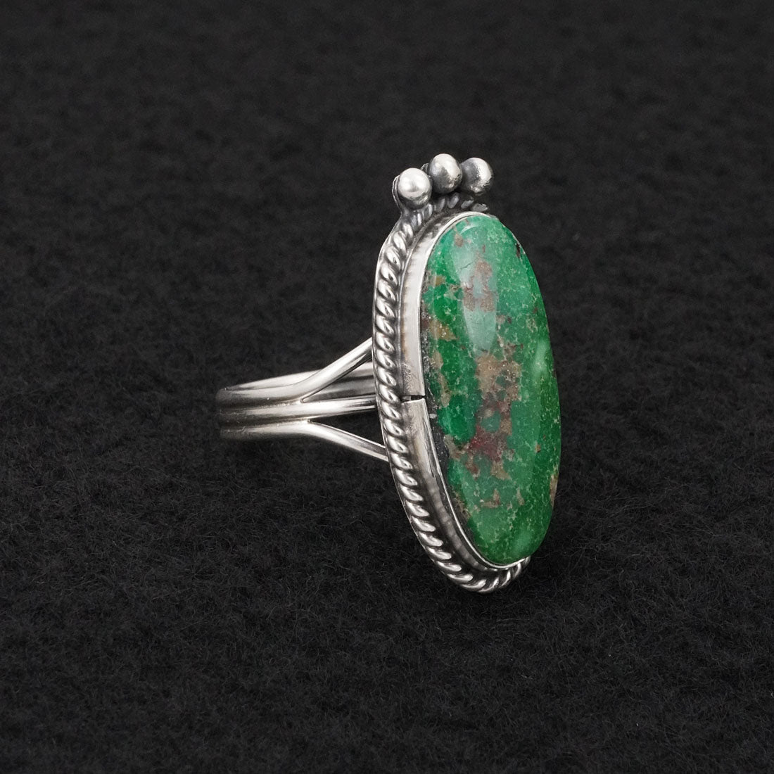 Eugene Gruber Turquoise & Sterling Silver Ring Size 9