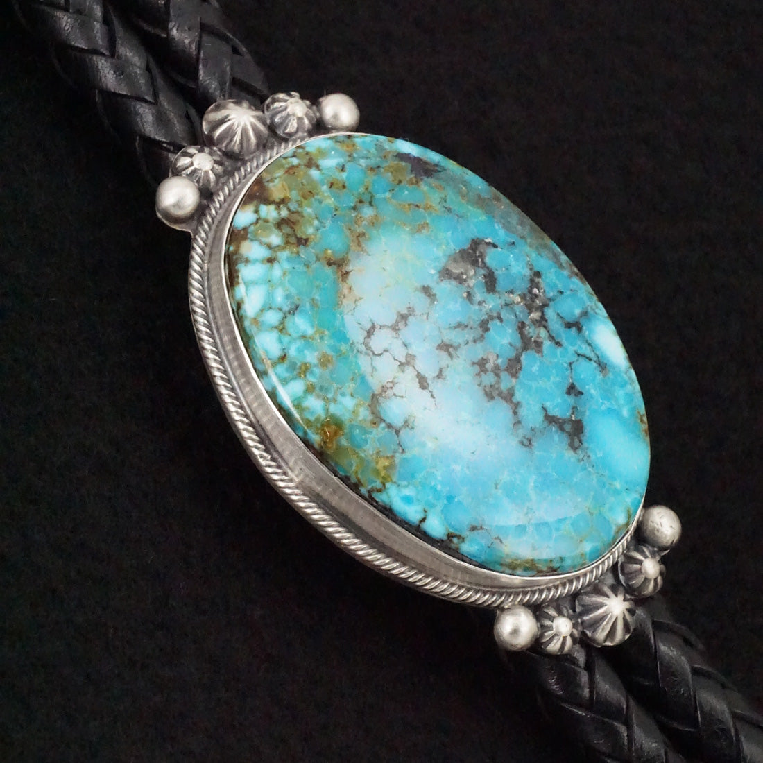 Bobby Johnson Turquoise & Sterling Silver Bolo Tie