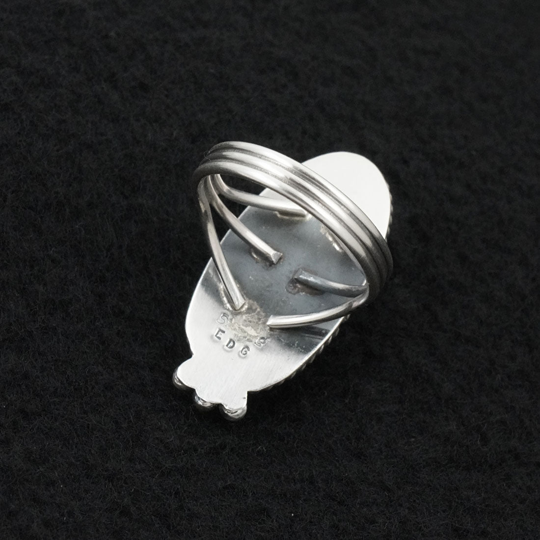 Eugene Gruber Turquoise & Sterling Silver Ring Size 9