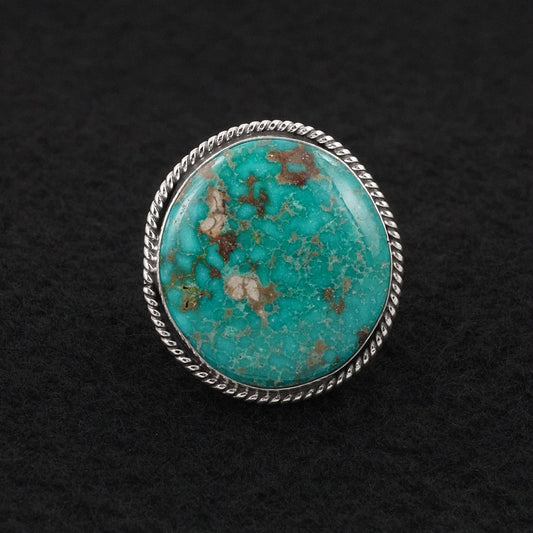 Eugene Gruber Turquoise & Sterling Silver Ring Size 9