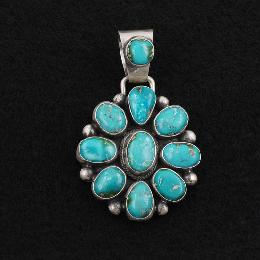 Bobby Johnson Turquoise & Sterling Silver Pendant