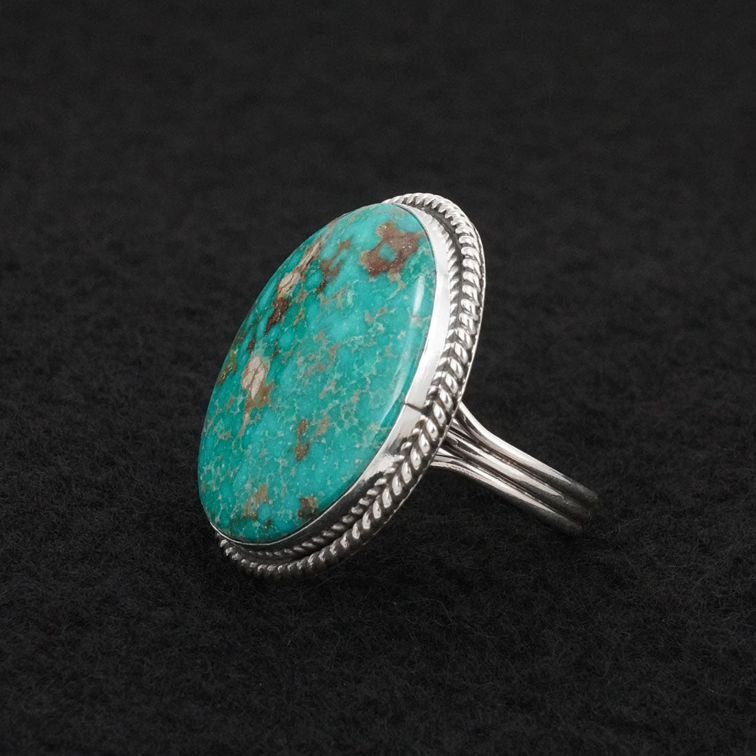 Eugene Gruber Turquoise & Sterling Silver Ring Size 9