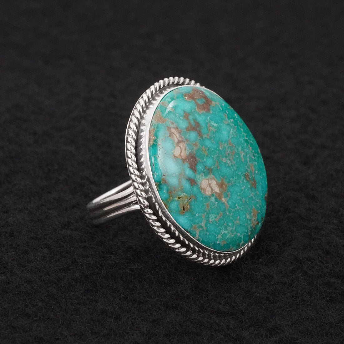 Eugene Gruber Turquoise & Sterling Silver Ring Size 9
