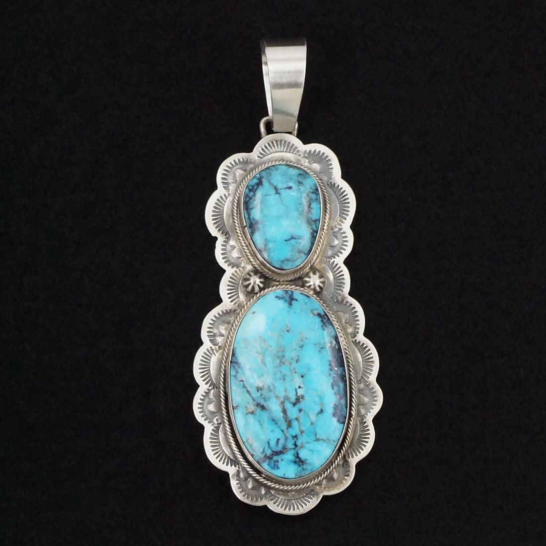 Bobby Johnson Turquoise & Sterling Silver Pendant