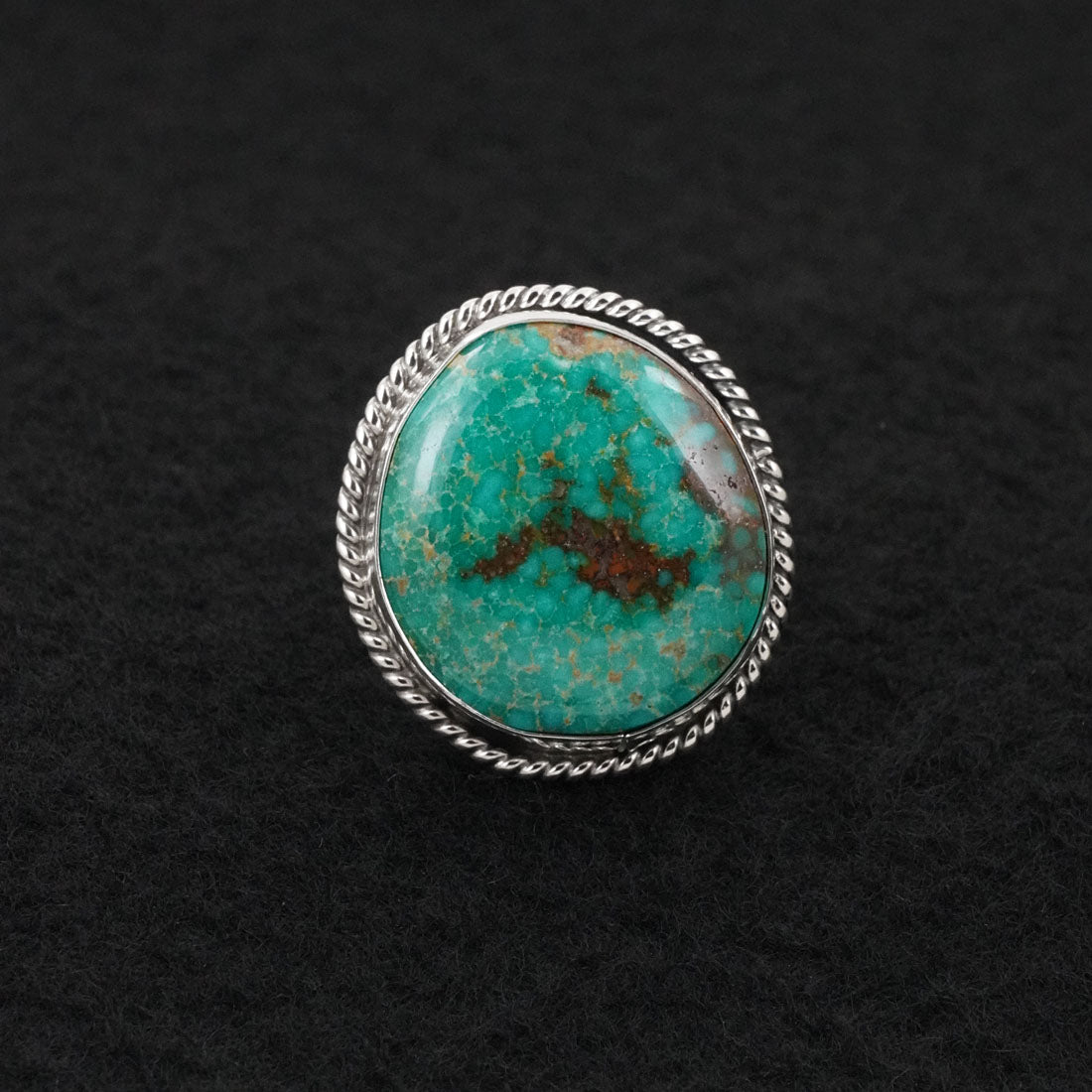 Eugene Gruber Turquoise & Sterling Silver Ring Size 8