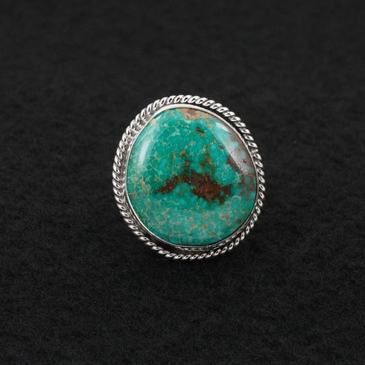 Eugene Gruber Turquoise & Sterling Silver Ring Size 8