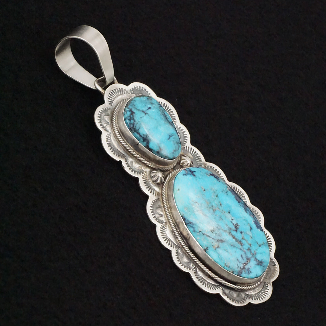 Bobby Johnson Turquoise & Sterling Silver Pendant