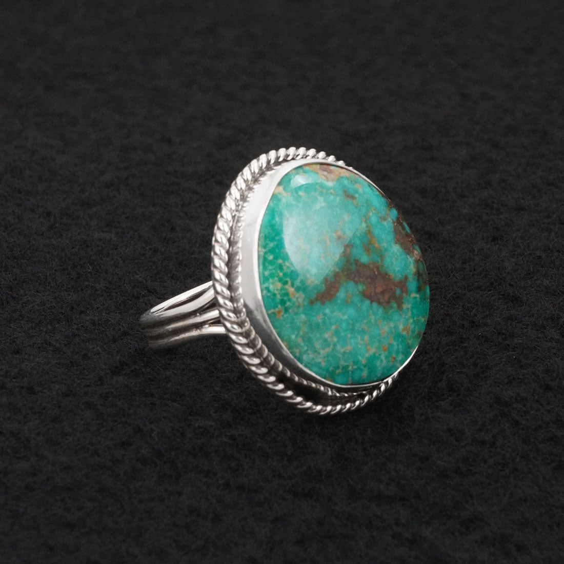 Eugene Gruber Turquoise & Sterling Silver Ring Size 8
