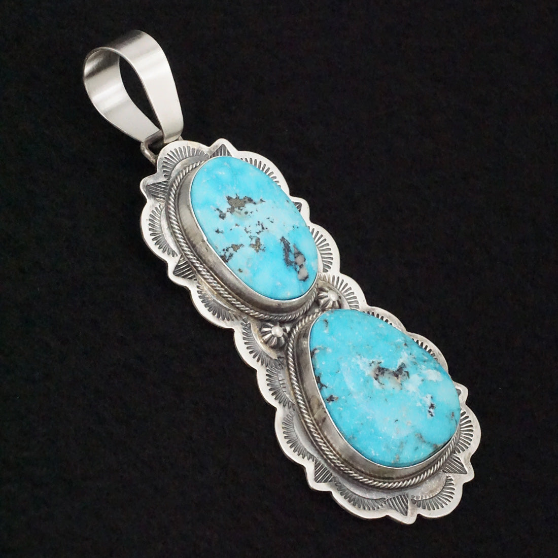 Bobby Johnson Turquoise & Sterling Silver Pendant