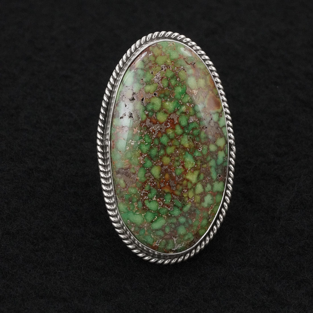 Eugene Gruber Turquoise & Sterling Silver Ring Size 10