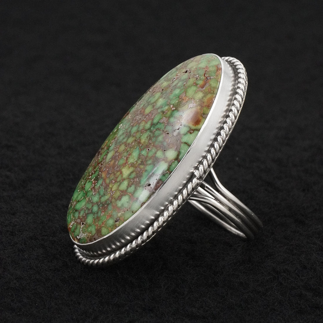 Eugene Gruber Turquoise & Sterling Silver Ring Size 10