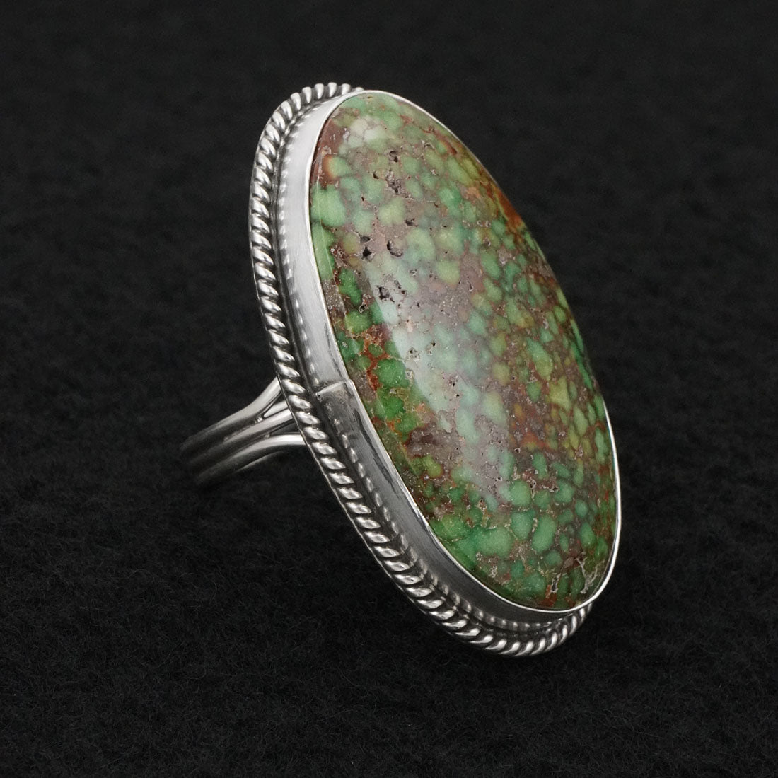 Eugene Gruber Turquoise & Sterling Silver Ring Size 10