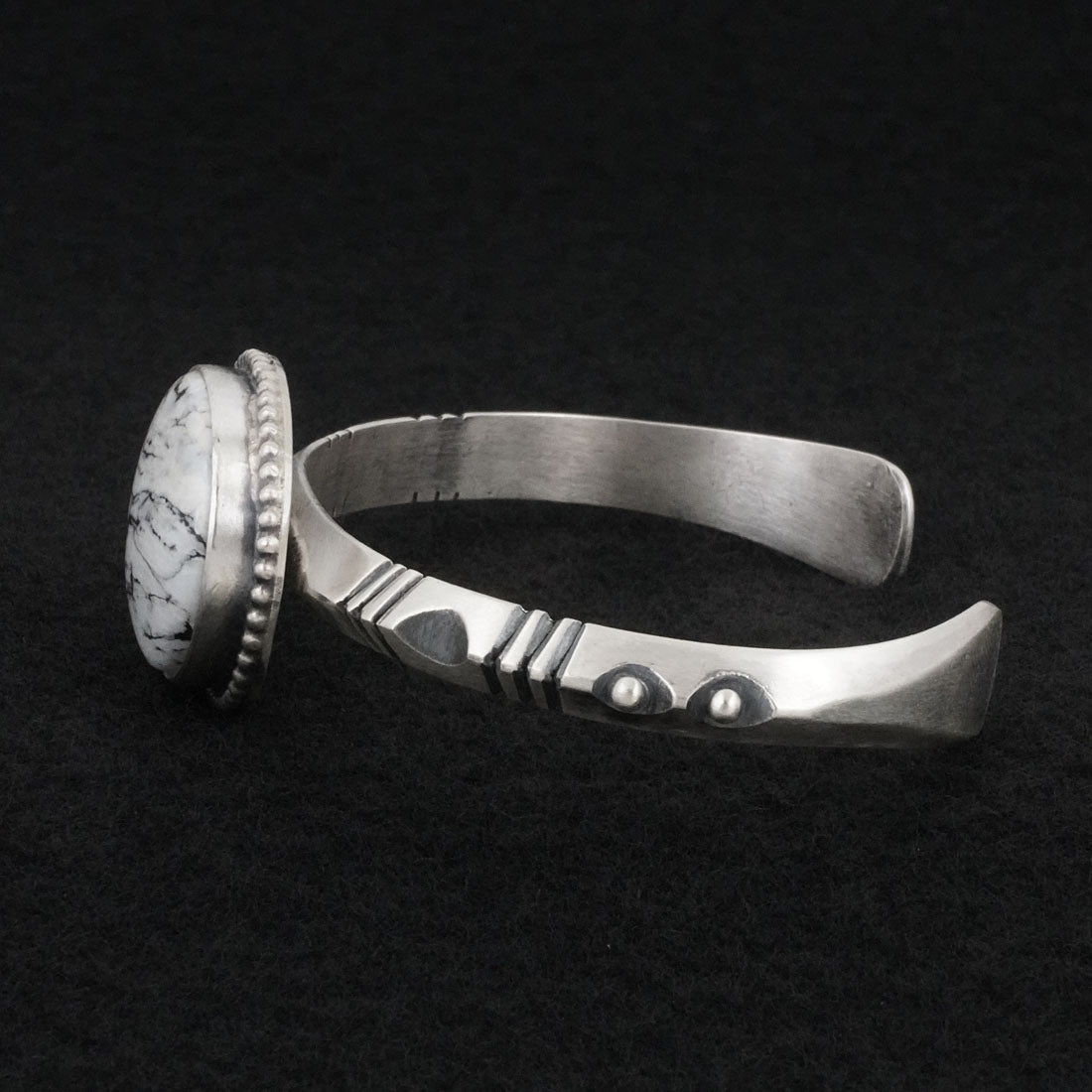 Paul Livingston White Buffalo & Sterling Silver Bracelet