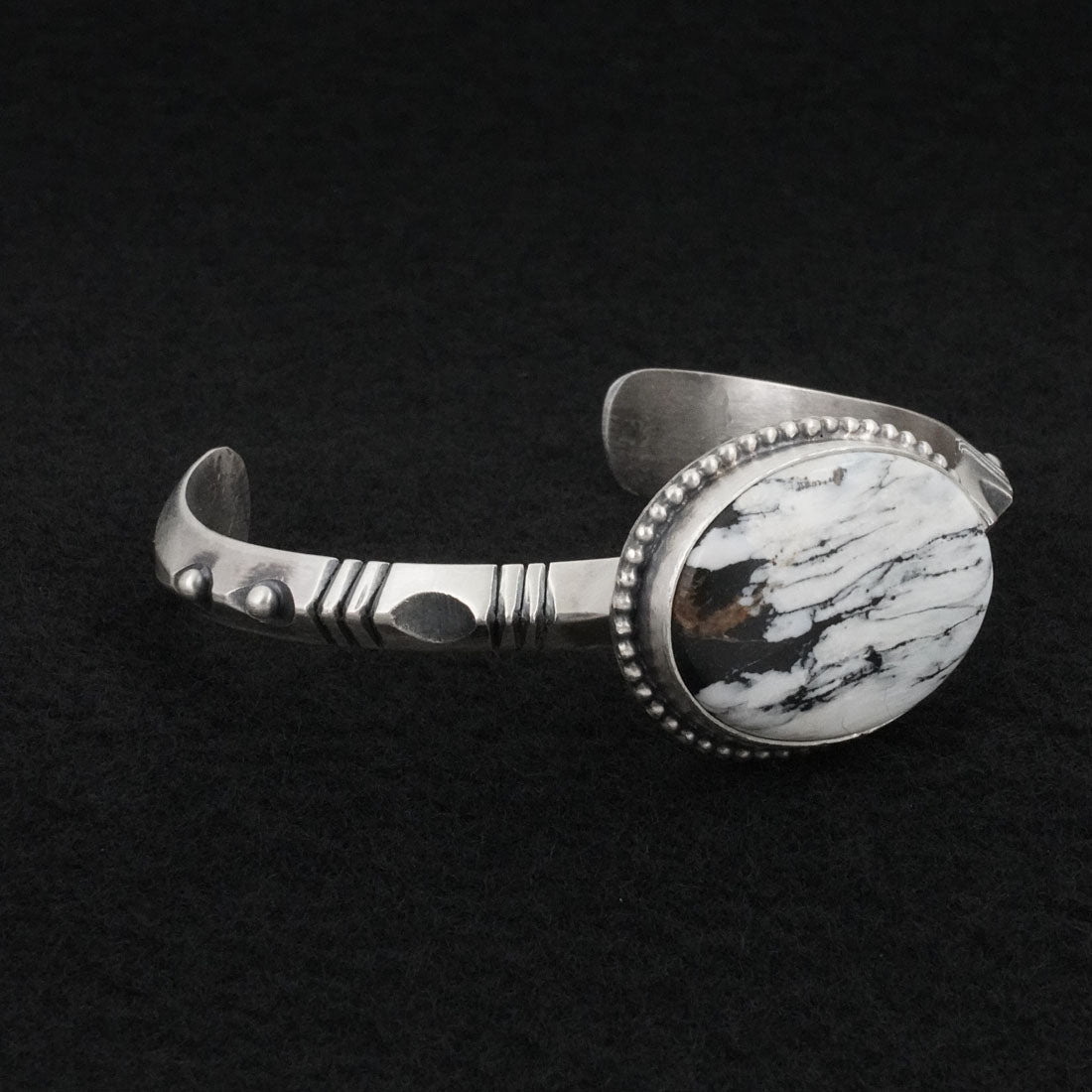 Paul Livingston White Buffalo & Sterling Silver Bracelet