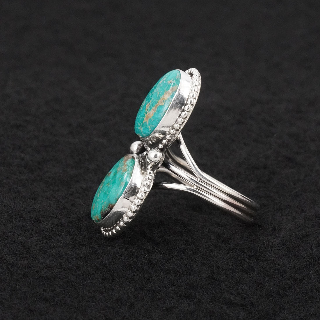 Eugene Gruber Turquoise & Sterling Silver Ring Size 8