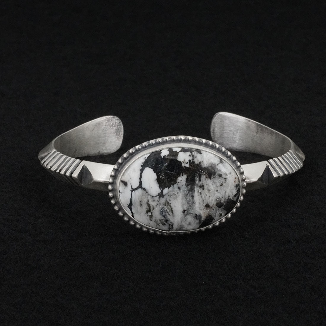 Paul Livingston White Buffalo & Sterling Silver Bracelet