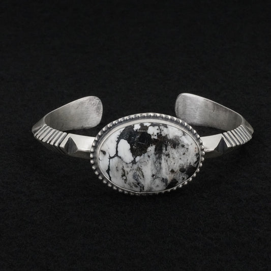 Paul Livingston White Buffalo & Sterling Silver Bracelet