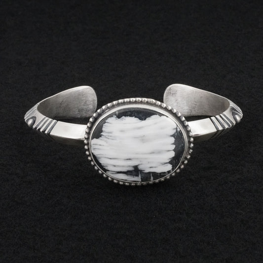 Paul Livingston White Buffalo & Sterling Silver Bracelet