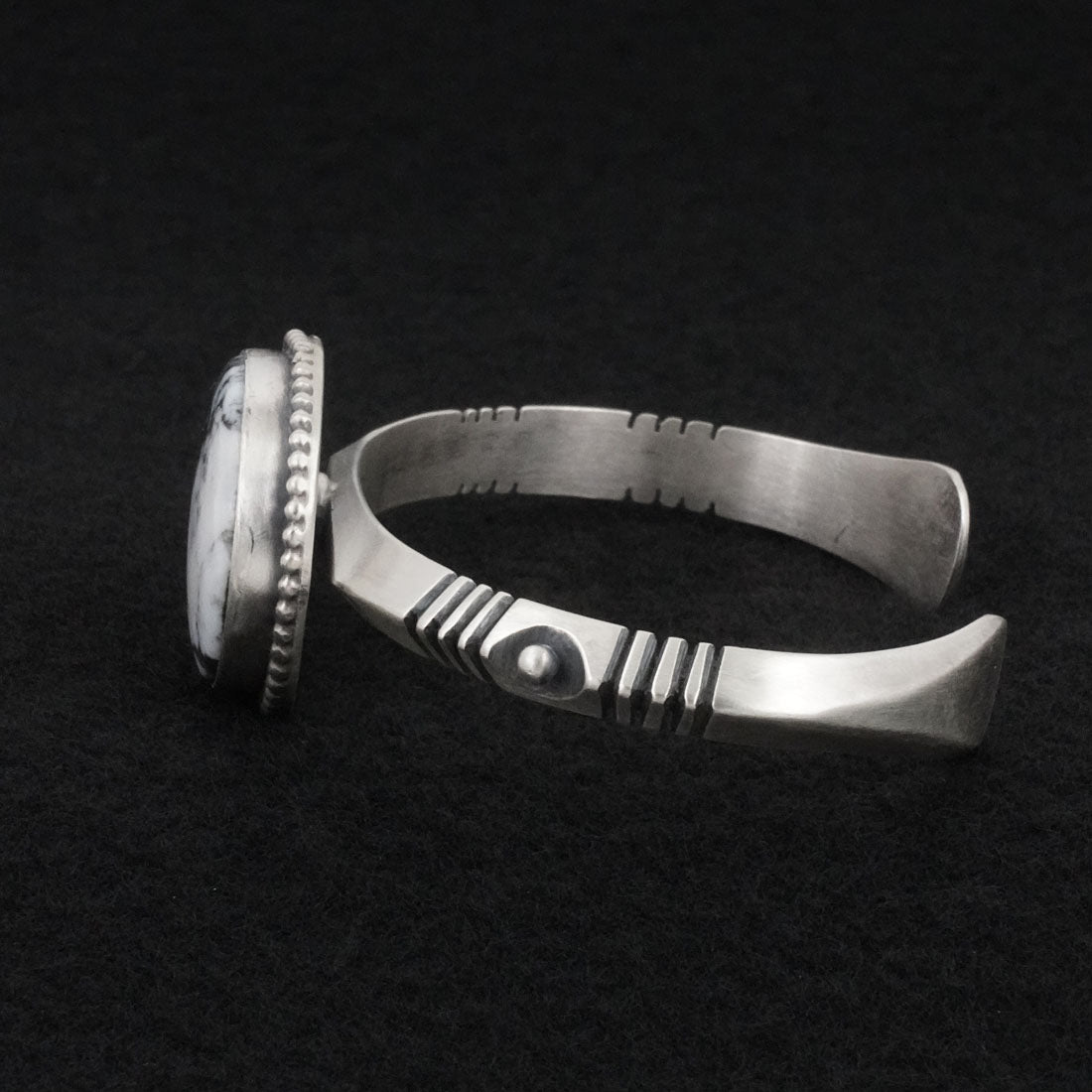 Paul Livingston White Buffalo & Sterling Silver Bracelet