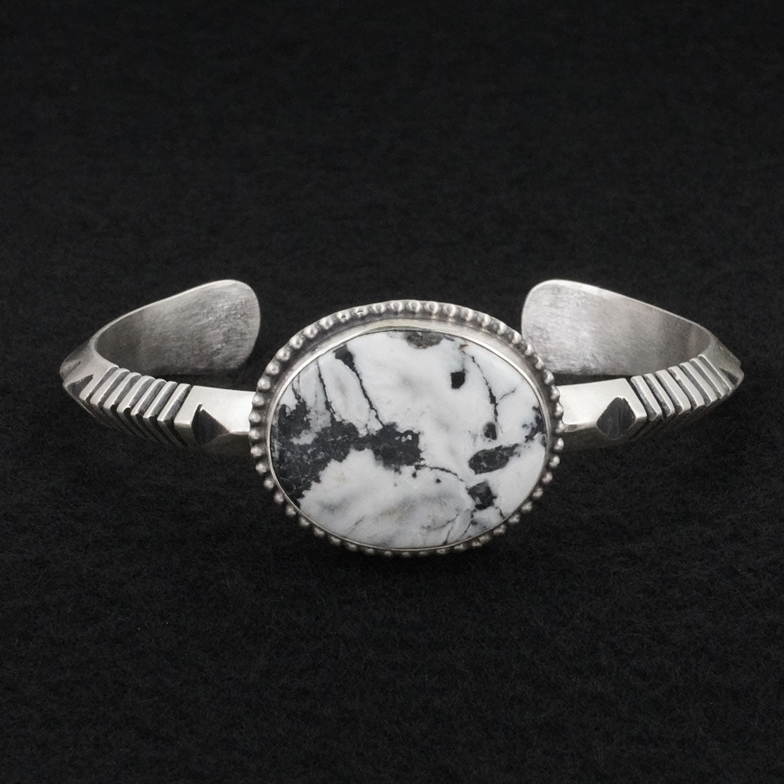 Paul Livingston White Buffalo & Sterling Silver Bracelet