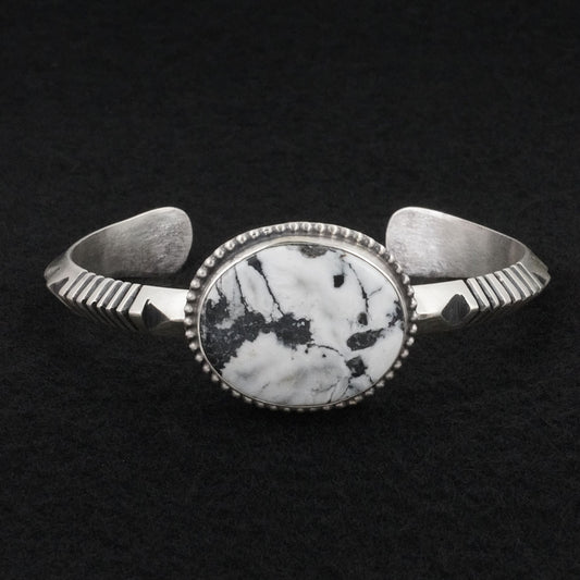 Paul Livingston White Buffalo & Sterling Silver Bracelet