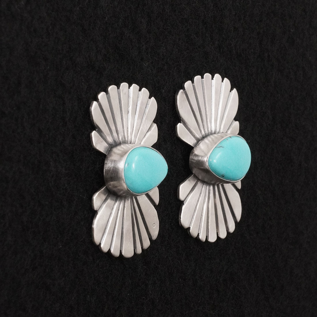 Mark Yazzie Turquoise & Sterling Silver Earrings