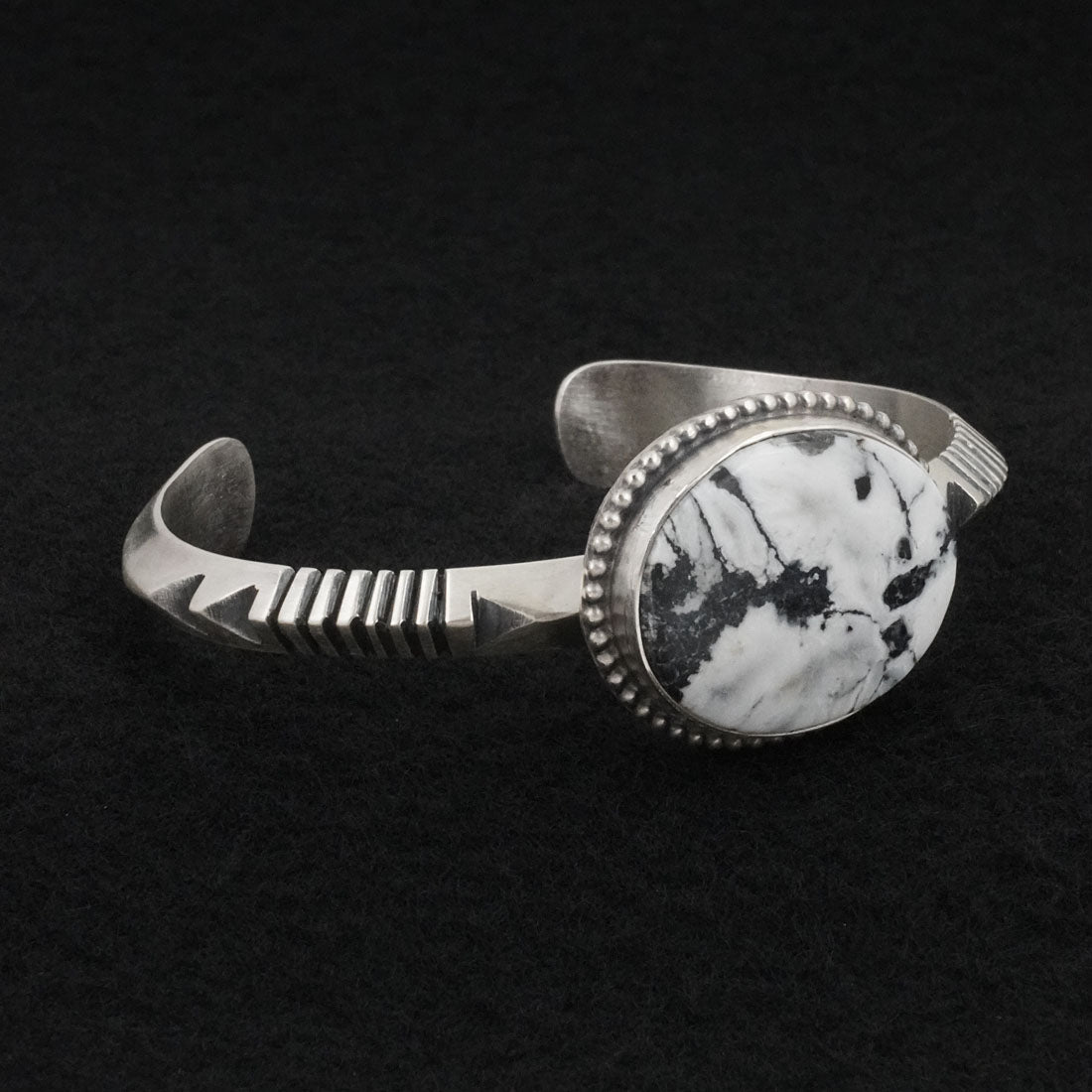 Paul Livingston White Buffalo & Sterling Silver Bracelet