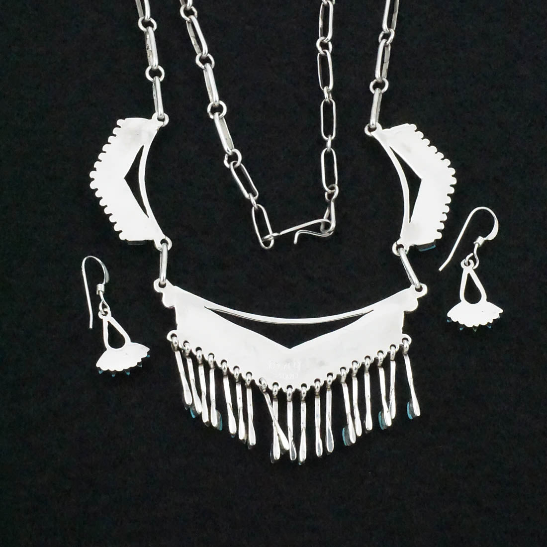 Mildred Ukestine Turquoise & Sterling Silver Necklace Set