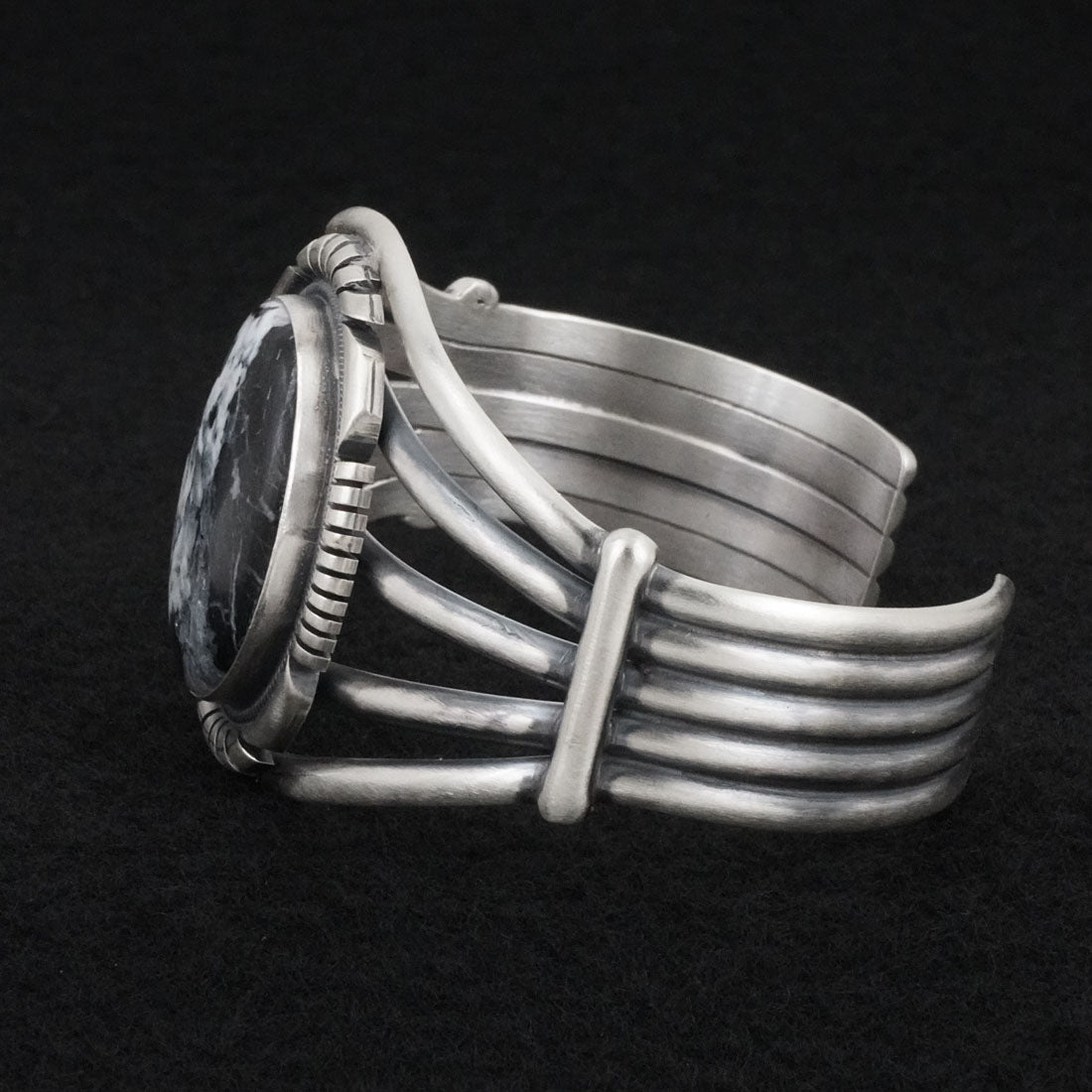 Mark Yazzie White Buffalo & Sterling Silver Bracelet