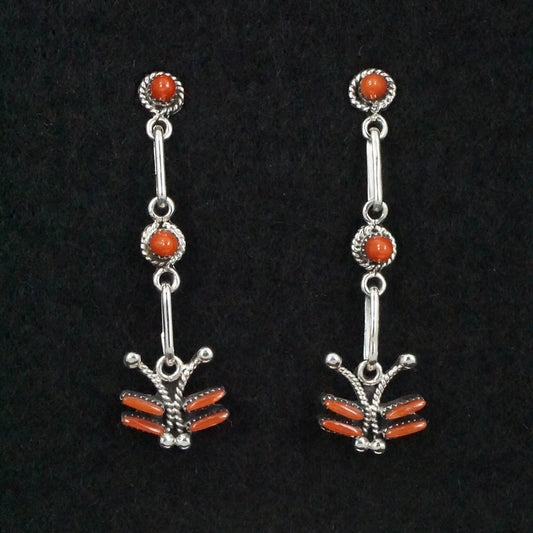 Mildred Ukestine Coral & Sterling Silver Earrings