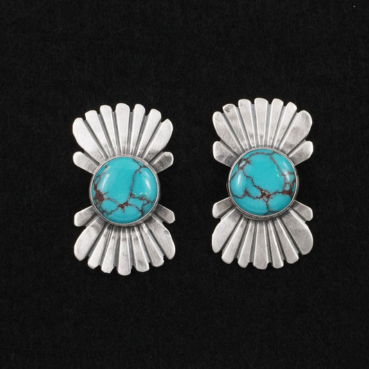 Mark Yazzie Turquoise & Sterling Silver Earrings