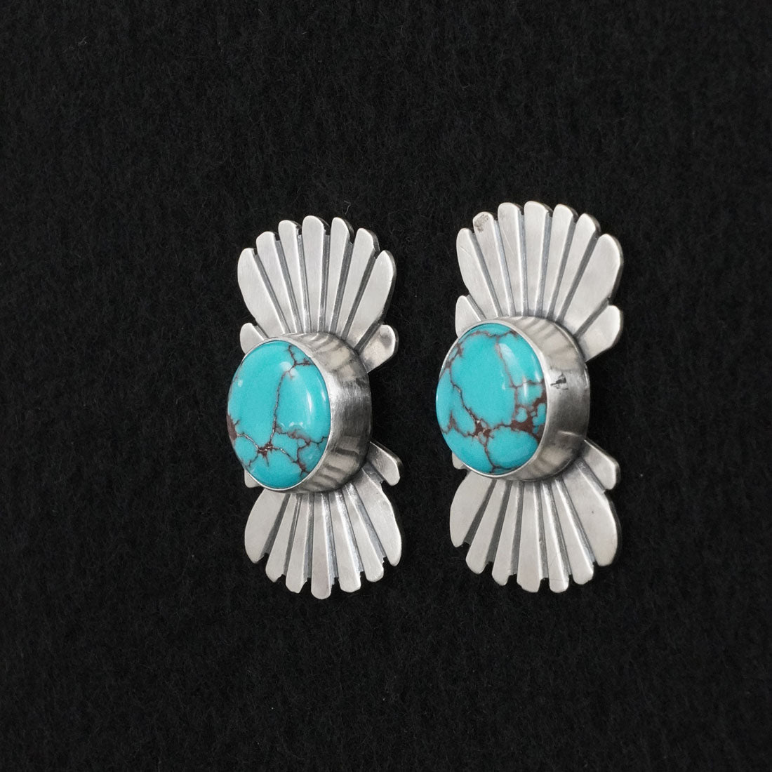 Mark Yazzie Turquoise & Sterling Silver Earrings
