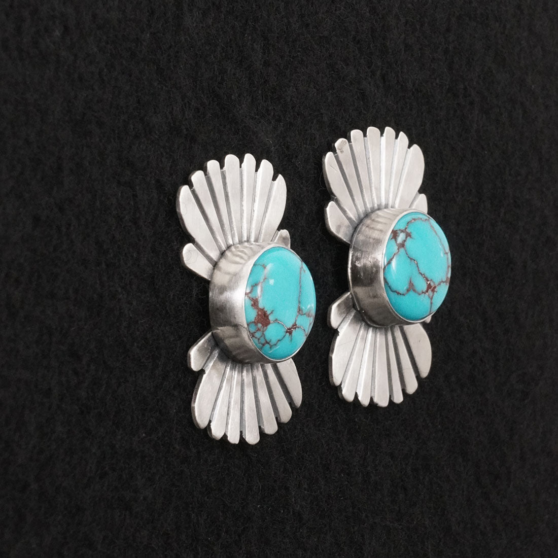 Mark Yazzie Turquoise & Sterling Silver Earrings