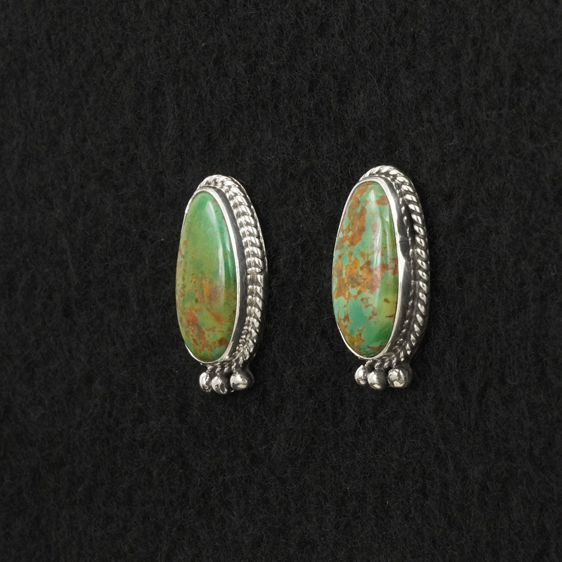 Rosemary Saunders Turquoise & Sterling Silver Earrings