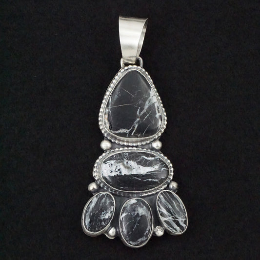 Bobby Johnson White Buffalo & Sterling Silver Pendant