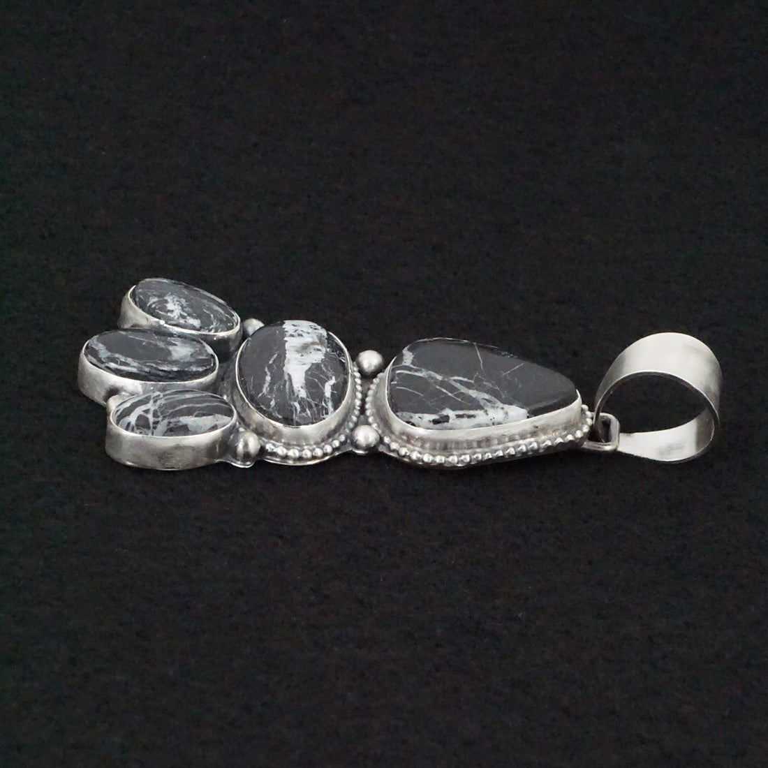 Bobby Johnson White Buffalo & Sterling Silver Pendant