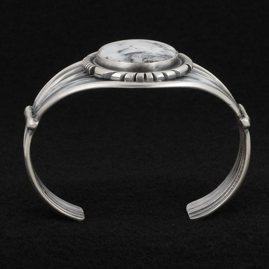 Mark Yazzie White Buffalo & Sterling Silver Bracelet