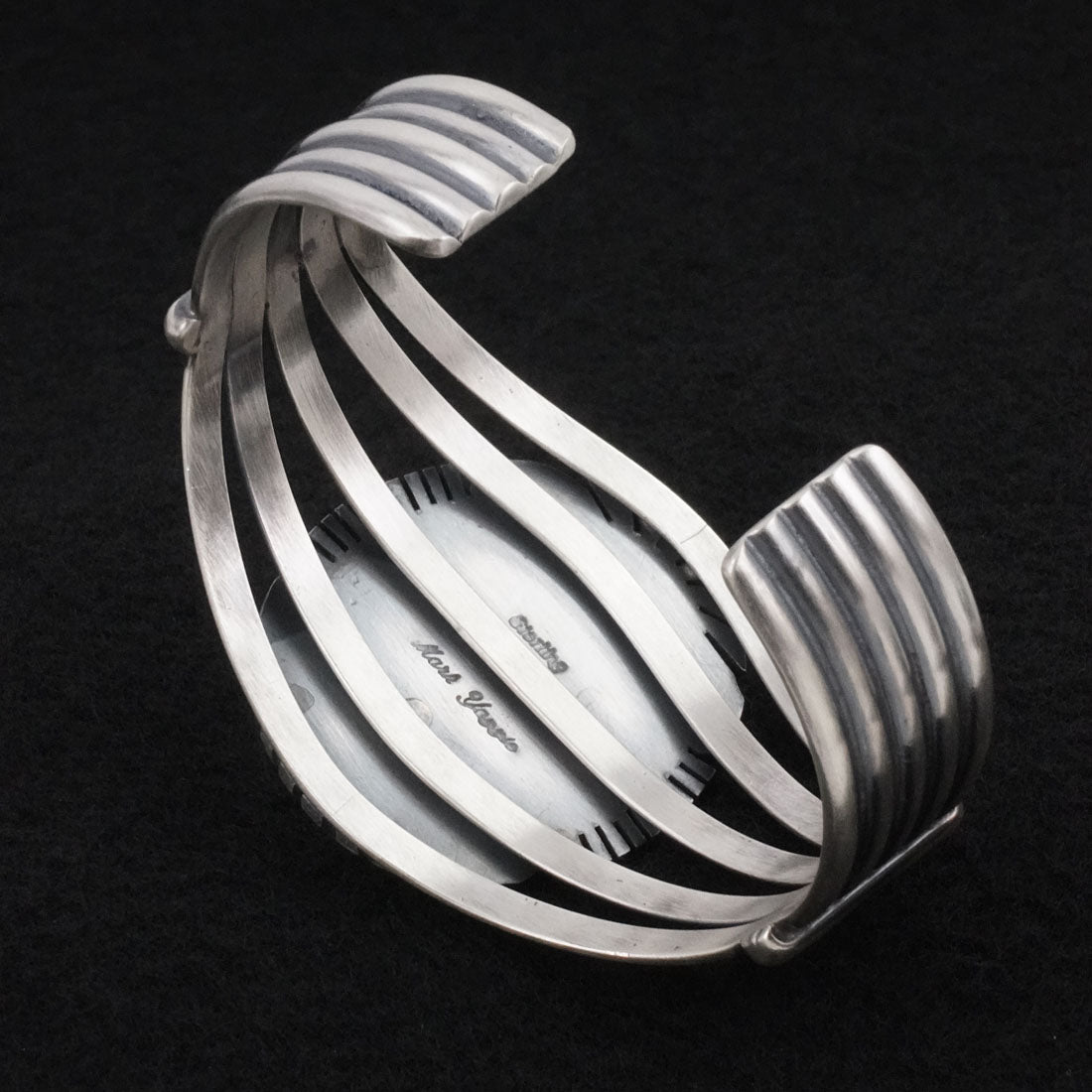 Mark Yazzie White Buffalo & Sterling Silver Bracelet