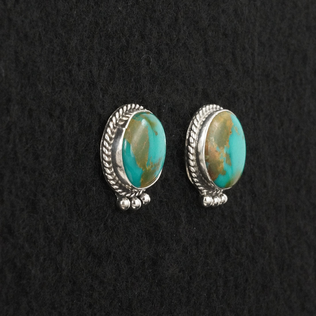 Rosemary Saunders Turquoise & Sterling Silver Earrings