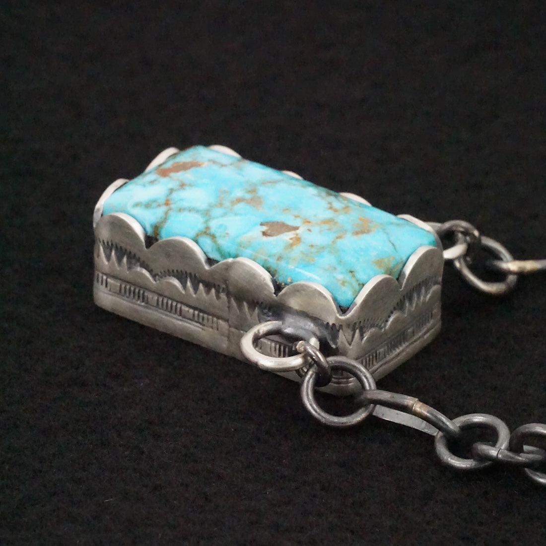 Paul Livingston Turquoise & Sterling Silver Necklace