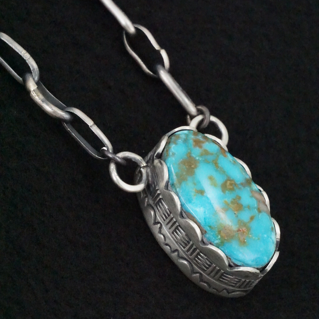 Paul Livingston Turquoise & Sterling Silver Necklace