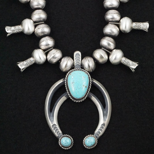 Chris Hale Turquoise & Sterling Silver Squash Blossom