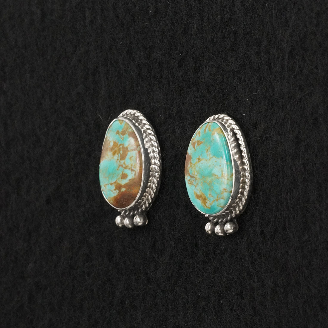 Rosemary Saunders Turquoise & Sterling Silver Earrings