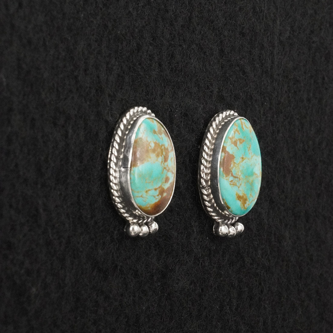 Rosemary Saunders Turquoise & Sterling Silver Earrings