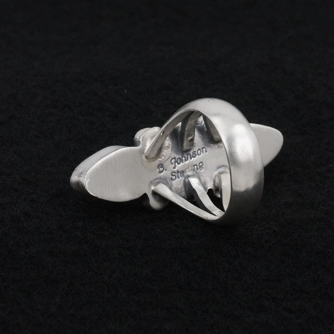 Bobby Johnson Turquoise & Sterling Silver Ring Size 7