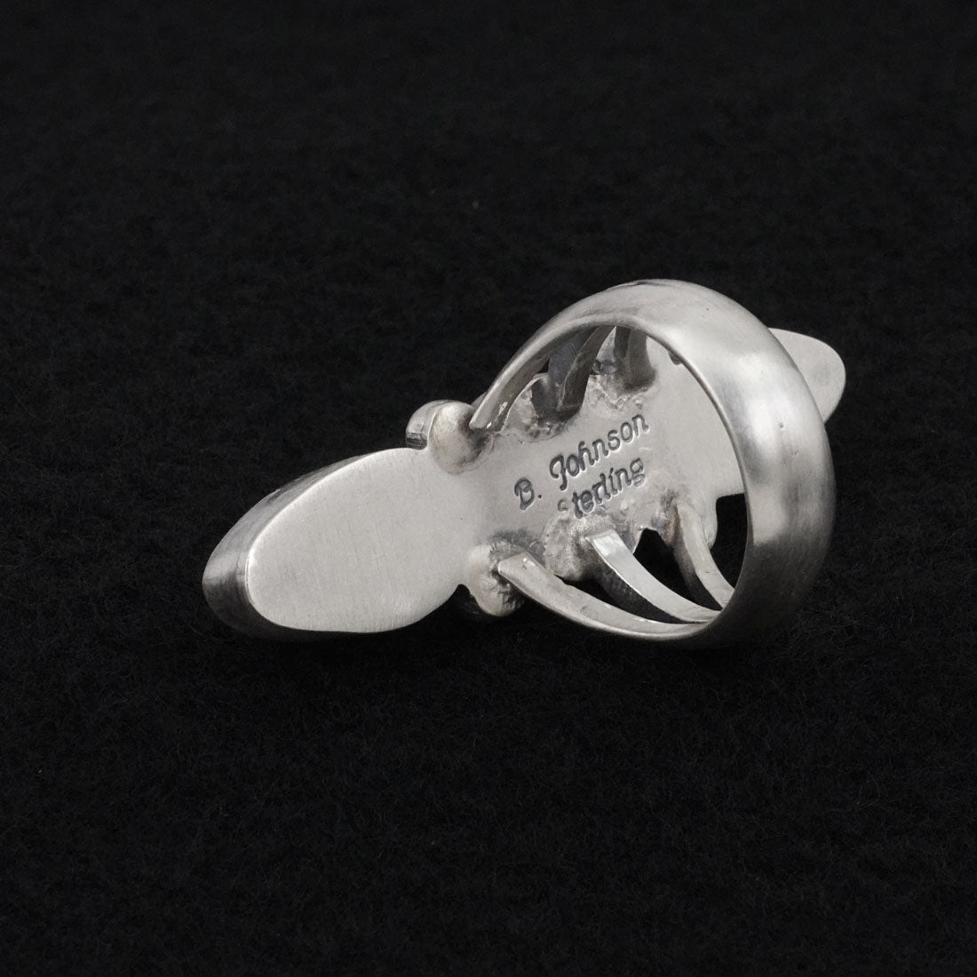 Bobby Johnson Turquoise & Sterling Silver Ring Size 6.5