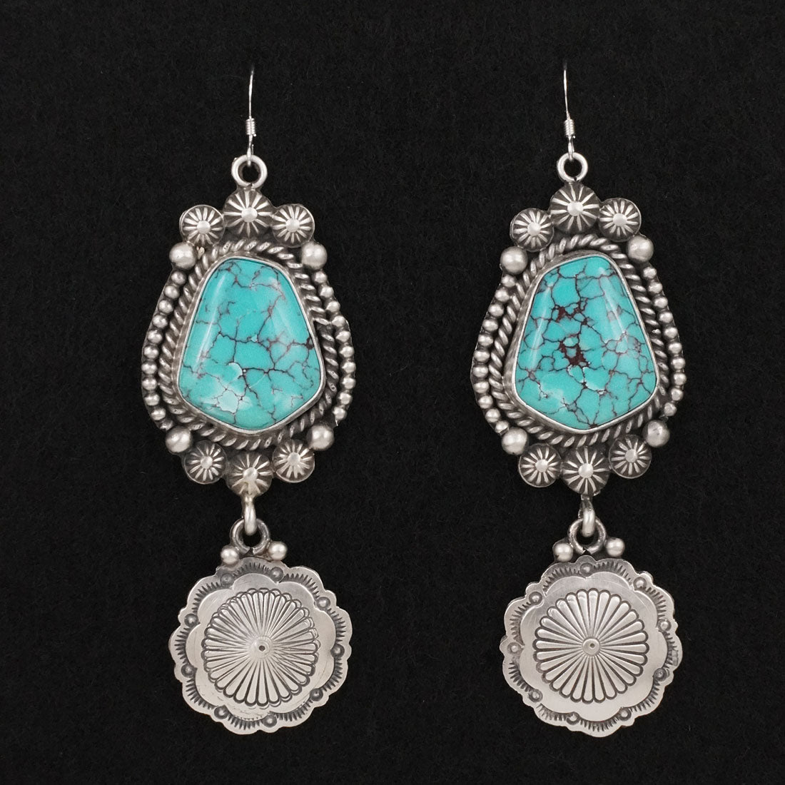 Michael Calladitto Turquoise & Sterling Silver Earrings