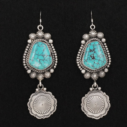 Michael Calladitto Turquoise & Sterling Silver Earrings