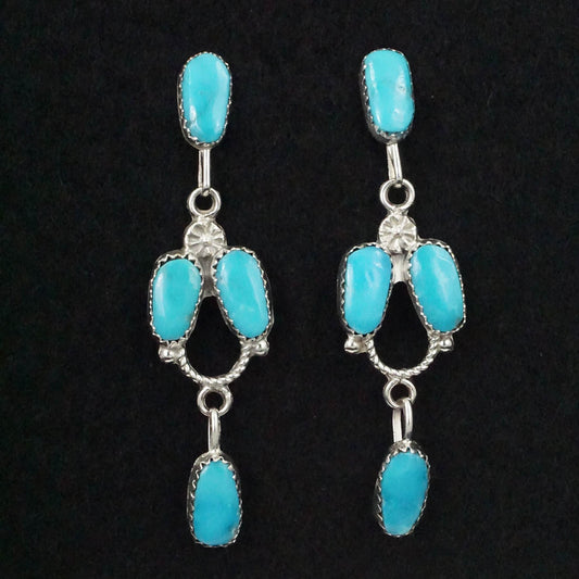 Claudine Penketewa Turquoise & Sterling Silver Earrings